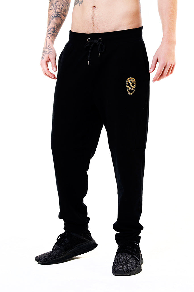 Skull Black Cotton Pants
